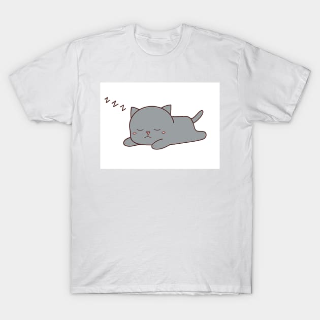 Sleeping Kitty T-Shirt by yuuxi